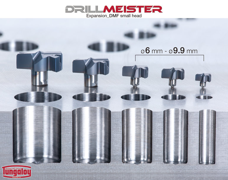 DRILLMEISTER DMF DRILL HEAD LINE TO INCLUDE Ø6.0 – 9.9 MM FOR FLAT-BOTTOM HOLES